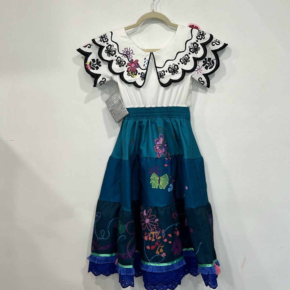 Disney Parks MIRABEL Costume Dress & Accessories Wig Glasses Encanto NEW 7/8 Med - Picture 7 of 15